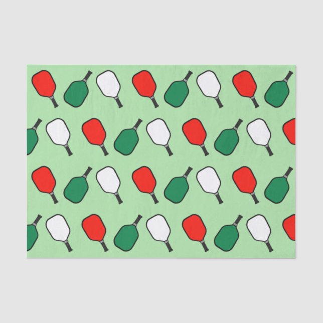 Pickleball Weihnachten Seidenpapier (Vorderseite)