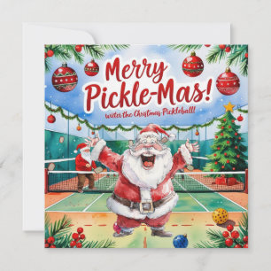Pickleball Weihnachten Thema mit dem Weihnachtsman
