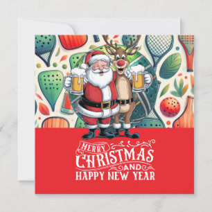 Pickleball Weihnachten Thema mit dem Weihnachtsman