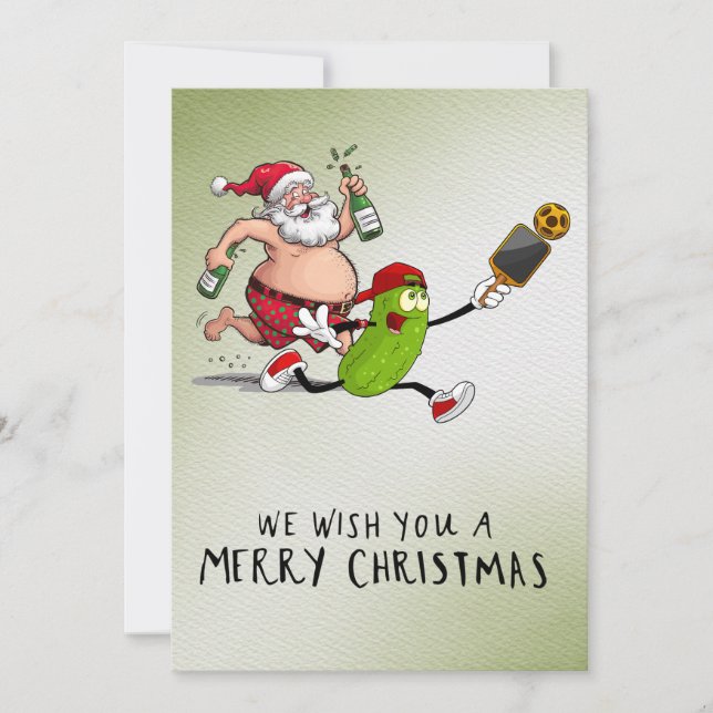 Pickleball Weihnachten Thema mit dem Weihnachtsman (Vorderseite)
