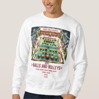 Pickleball Weihnachten, Uguler Weihnachtskraut Sweatshirt