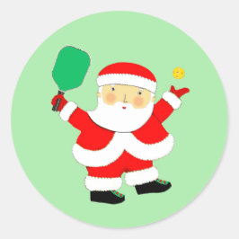 Pickleball Weihnachts-Klassiker Runder Aufkleber