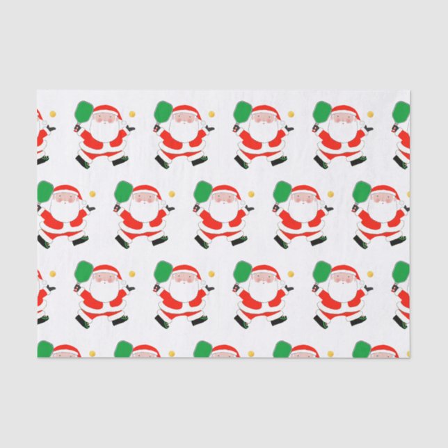 Pickleball Weihnachts-Weihnachtszettel Seidenpapier (Vorderseite)