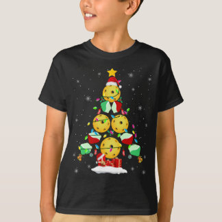 Pickleball Weihnachtsbaum Santa Pickleball T-Shirt