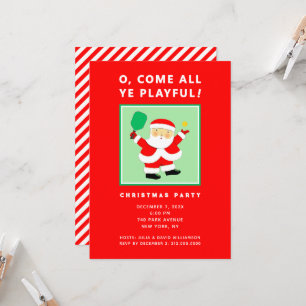 Pickleball-Weihnachtsfeier-Einladungen Einladung