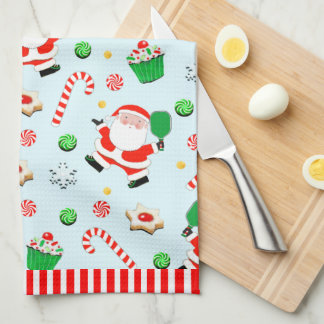 Pickleball Weihnachtsfeiertag Geschirrtuch