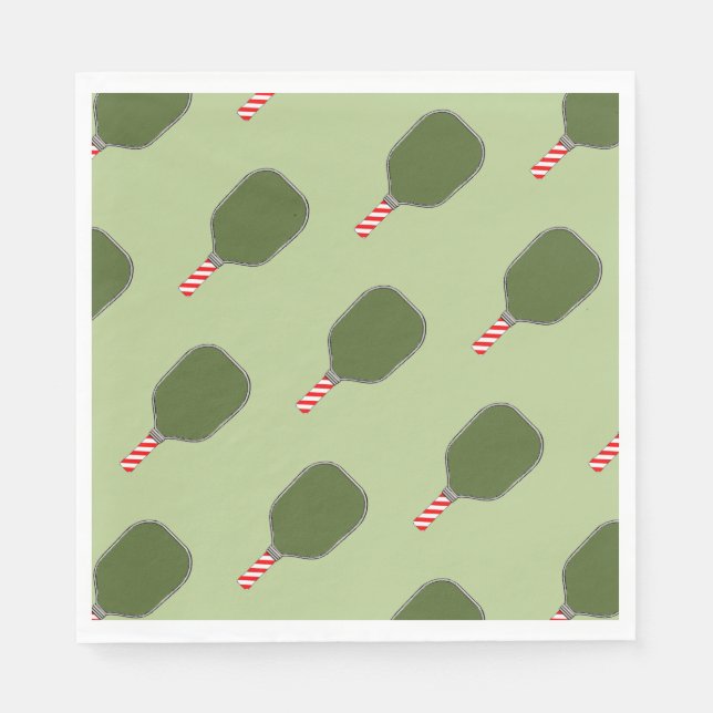 Pickleball Weihnachtsfeiertag Serviette (Vorderseite)