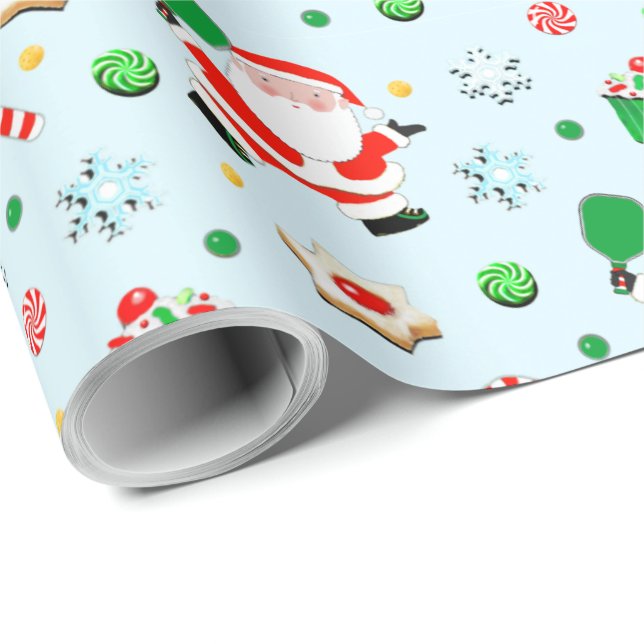 Pickleball Weihnachtsgeschenk Geschenkpapier (Rolleneckpunkt)
