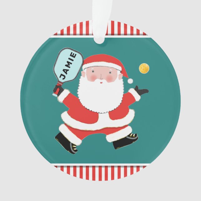 Pickleball Weihnachtsgeschenk Ornament (Vorderseite)