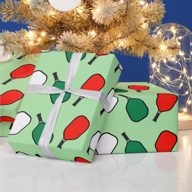 Pickleball Weihnachtsgeschenk Wrapping Paper Geschenkpapier (Feiertage)