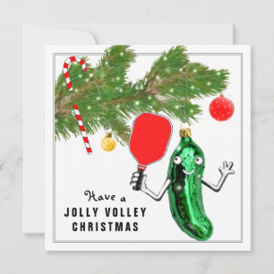Pickleball Weihnachtskarte Feiertagskarte