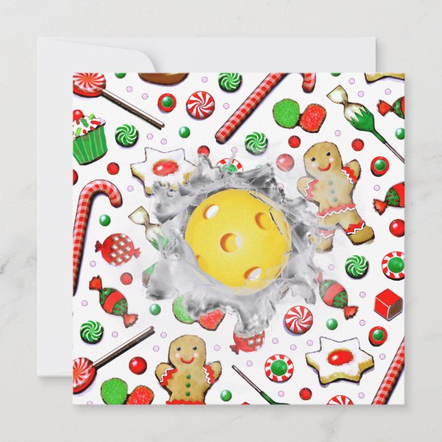 Pickleball Weihnachtskarten (Vorderseite)