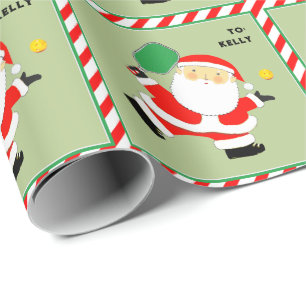 Pickleball-Weihnachtsmann-Geschenk zur Feier Geschenkpapier