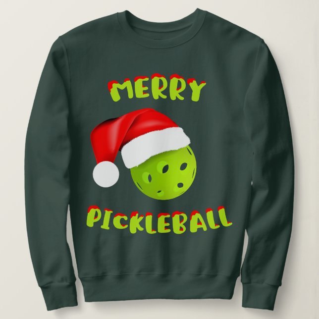 Pickleball Weihnachtsmannmütze Pickleball Player W Sweatshirt (Design vorne)