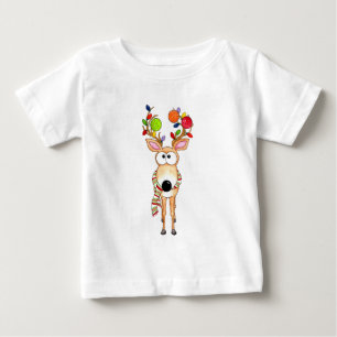 Pickleball-Weihnachtsrentier Baby T-shirt