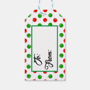 Pickleball Weihnachtsschmuck Red Green auf White Geschenkanhänger