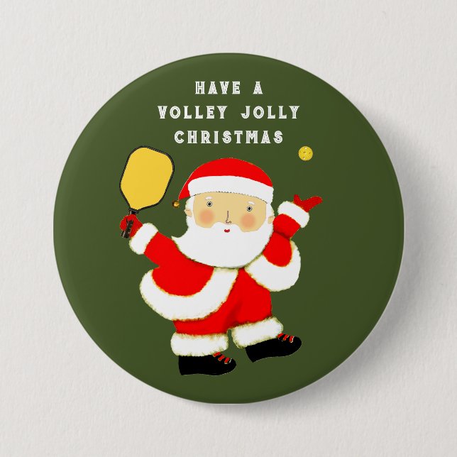 Pickleball-Weihnachtsstrumpf-Füller Button (Vorderseite)