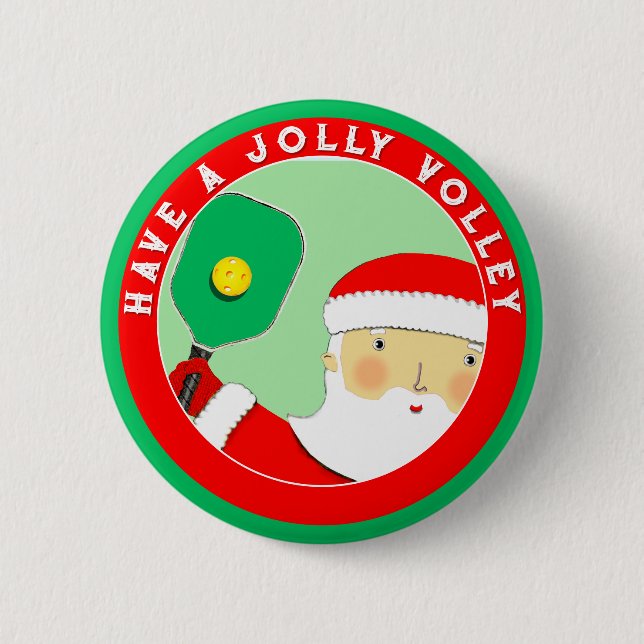 Pickleball-Weihnachtsstrumpf-Füllknöpfe Button (Vorderseite)