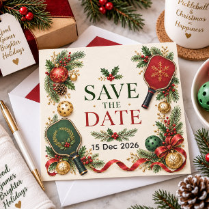 Pickleball Weihnachtsthema Save The Date