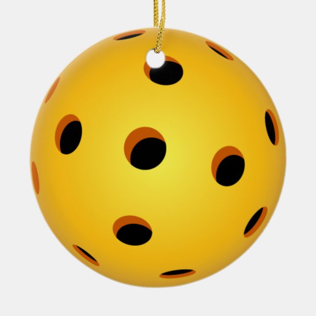 Pickleball Weihnachtsverzierung - Keramik-Kreis Keramik Ornament (Vorne)