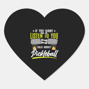 Pickleball, wenn du mir Will, Herz-Aufkleber
