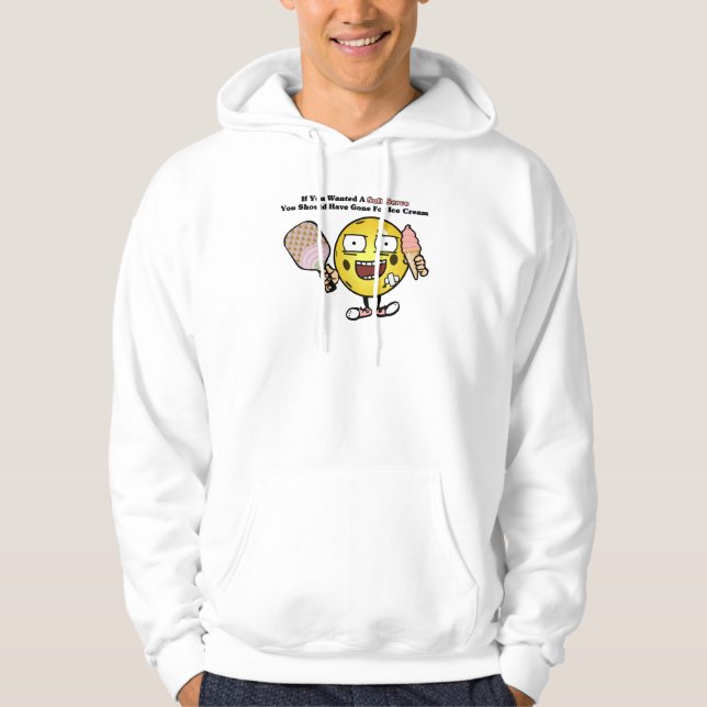 Pickleball, wenn du Soft Serve Will, geht auf Eisc Hoodie (Vorderseite)