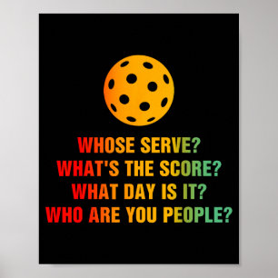 Pickleball, wessen Aufschlag ist was ist der Punkt Poster