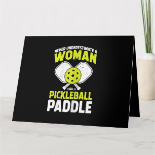 Pickleball Woman Funny Pickleball Player Geschenk Karte