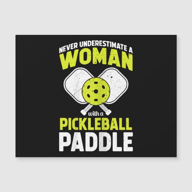 Pickleball Woman Funny Pickleball Player Geschenk Magnetkarte (Vorderseite)