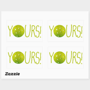 Pickleball YOURS! lustig! Rechteckiger Aufkleber