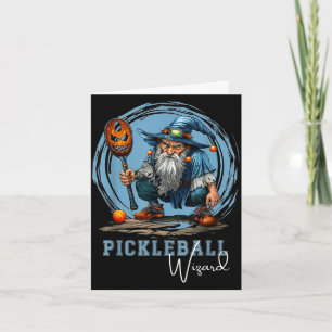 Pickleball-Zauberer lustige Fantasy-Sportkunst Karte
