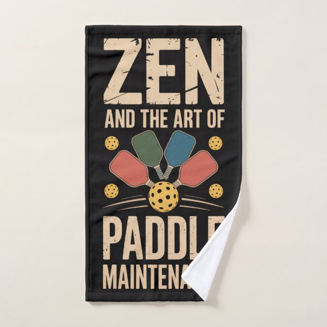 Pickleball Zen Paddle Maintenance Graphic Handtuch (Handtuch)