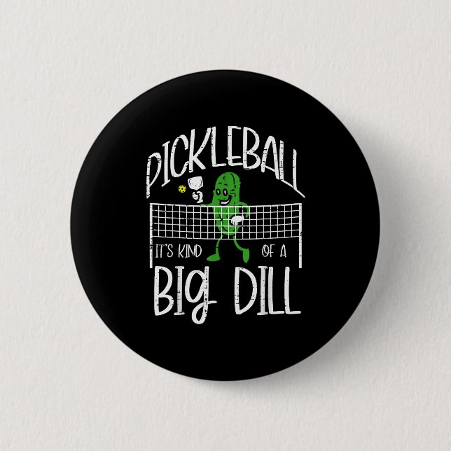 Pickleball ziemlich große Aufregung lustige Pickle Button (Vorderseite)