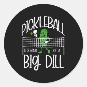 Pickleball ziemlich große Dill lustige Pickle Ball Runder Aufkleber
