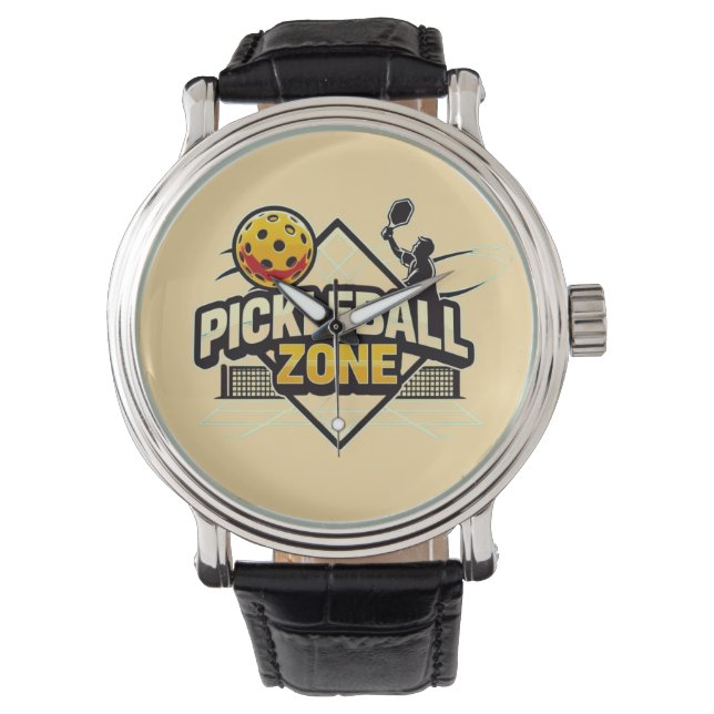 Pickleball Zone - Perfekt für leidenschaftliche Sp Armbanduhr (Vorderseite)