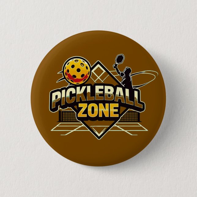 Pickleball Zone - Perfekt für leidenschaftliche Sp Button (Vorderseite)