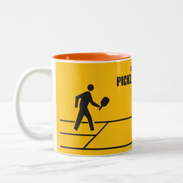 Pickleball-Zone Zweifarbige Tasse (Links)