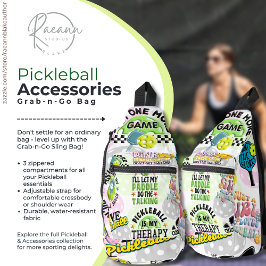 Pickleball Zubehör Grab-n-Go-Schultertasche Crossbody Bag