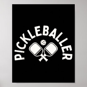 Pickleballer-Pickleball-Spiel für Frauen Poster