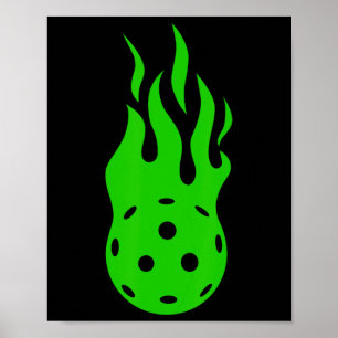 Picklell Flame - Paddlell Tennis Pickleller Pickle Poster