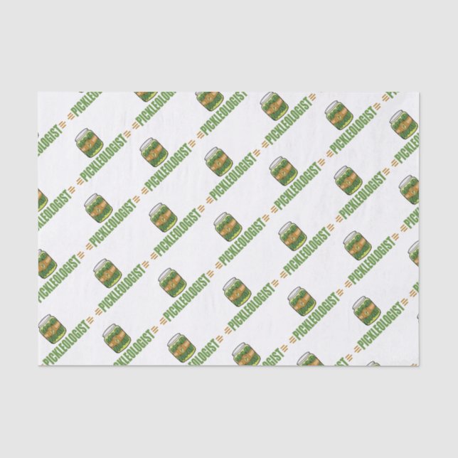 PICKLEOLOGIST Funny Pickle Liebhaber Seidenpapier (Vorderseite)