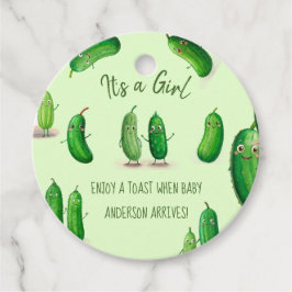 Pickles Cucumber Green Whimsical Baby Dusche Geschenkanhänger