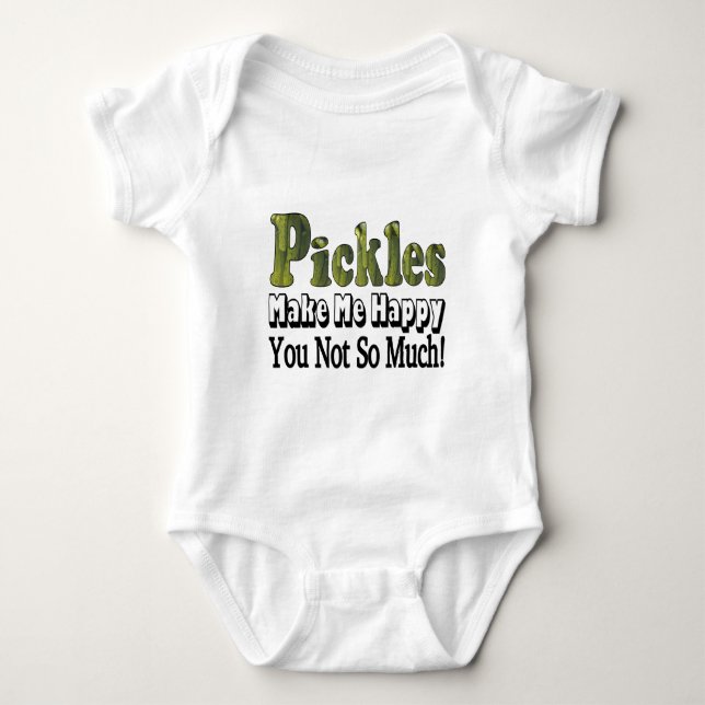 Pickles machen mich glücklich baby strampler (Vorderseite)