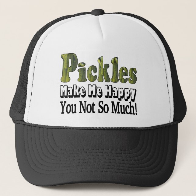 Pickles machen mich glücklich truckerkappe (Vorderseite)