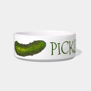 Pickles the Dog Green Dill Pickle Personalisiert Napf