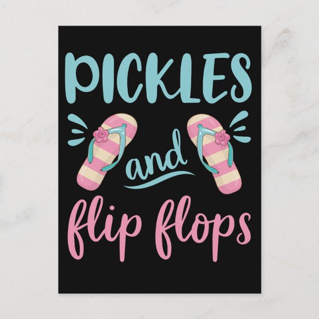 Pickles und Flip Flops Postkarte (Vorderseite)