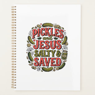Pickles und Jesus Salty Saved Vintage-Shirt-Design Planer