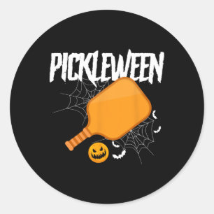 Pickleween Pickleball Kostüm Halloween Runder Aufkleber
