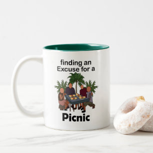 Picknick Ein Grund Für Eine Picknickparty Zweifarbige Tasse