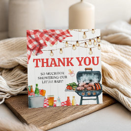 Picknick-Gingham-Baby-Q-Geschenkanhänger Geschenkanhänger